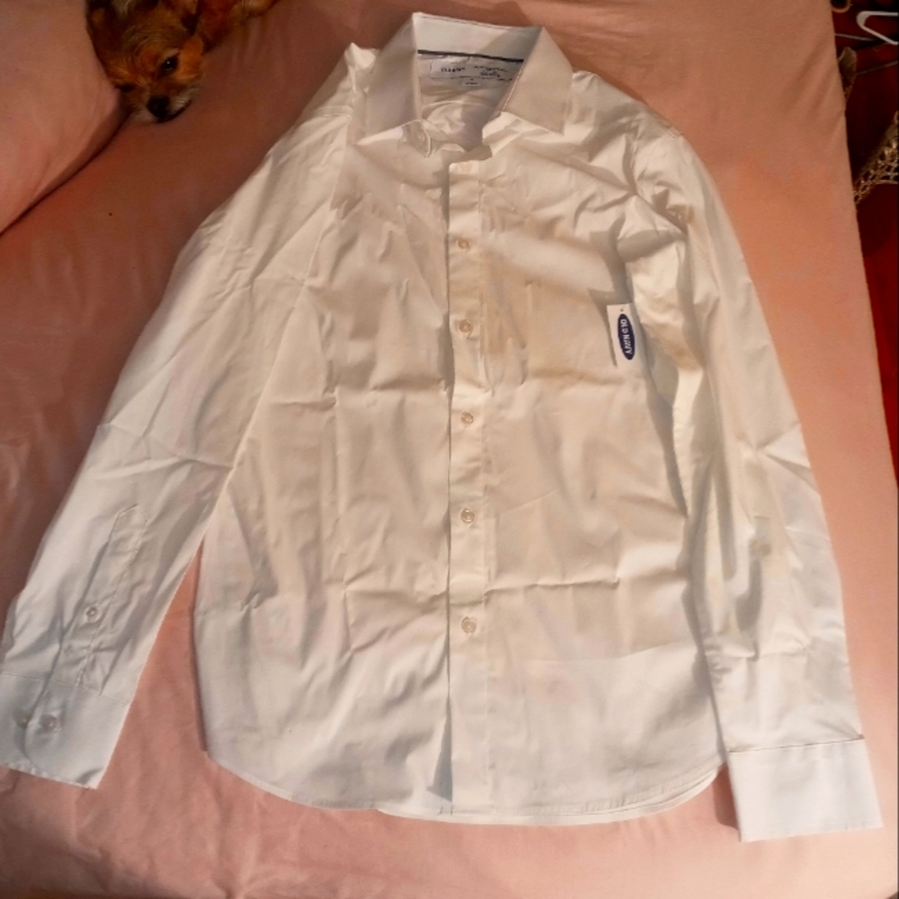 Mens collard white button down
